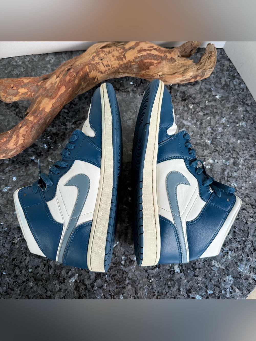 Nike Air Jordan 1 Mid Sneakers, Sky J French Blue White, BQ6472-414 W size 11 - Picture 7 of 12